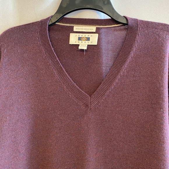 JOSEPH ABBOUD EXTRA FINE MERINO WOOL MENS SWEATER - Picture 4 of 4